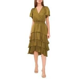 Vince Camuto Smocked Waist Tiered Dress Womens Size X-Large